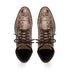 Marco Di Milano Renzo Stone Brown Ostrich Lace-Up Boots