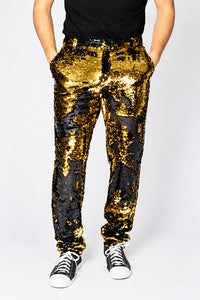 Rewrite Gold Mens Sequin Pants