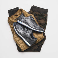 Zelli Rio Genuine Ostrich Quill Sneakers in Faded Black