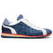 Zelli Ripi Hand Woven Sueded Calfskin Luxury Sneakers in Blue