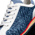 Zelli Ripi Hand Woven Sueded Calfskin Luxury Sneakers in Blue