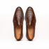 Zelli Roma Genuine Caiman Crocodile Penny Loafers in Cognac