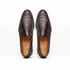 Zelli Roma Genuine Caiman Crocodile Penny Loafers in Nicotine
