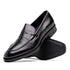 Zelli Roma Hand-Burnished Calfskin Penny Loafers in Black
