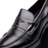 Zelli Roma Hand-Burnished Calfskin Penny Loafers in Black