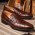 Zelli Roma Classic Penny Loafers in Genuine Brown Ostrich Quill