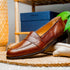 Zelli Rossi Genuine Teju Lizard Apron Toe Slip-On Loafer in Cognac
