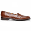 Zelli Rossi Genuine Teju Lizard Apron Toe Slip-On Loafer in Cognac