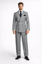 Suits With Baggy Pleated Pants - Wide Leg Pants 100% Wool - Classic Fit in Black and White Plaid Color by Rossiman