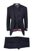 Tiglio Italian Suit - Real Wool Fabric Super 150's San Giovesse Navy, Wide Leg Suit & Vest in Color Navy