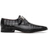 Marco Di Milano Rovigo Black Crocodile Monk-Strap Loafers