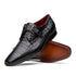 Marco Di Milano Rovigo Black Exotic Crocodile Skin Single Monk-strap Loafers