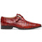 Marco Di Milano Rovigo Rustic Cognac Crocodile Monk-Strap Loafers