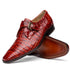 Marco Di Milano Rovigo Rustic Cognac Exotic Crocodile Skin Single Monk-strap Loafers