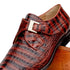 Marco Di Milano Rovigo Cognac Exotic Crocodile Skin Single Monk-strap Loafers