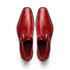 Marco Di Milano Rovigo Red Exotic Crocodile Skin Single Monk-strap Loafers