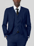 Royal Blue Birdseye Modern 2-Button Three Piece Suit