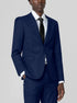 Mens Two Button Royal Blue Birdseye Suit