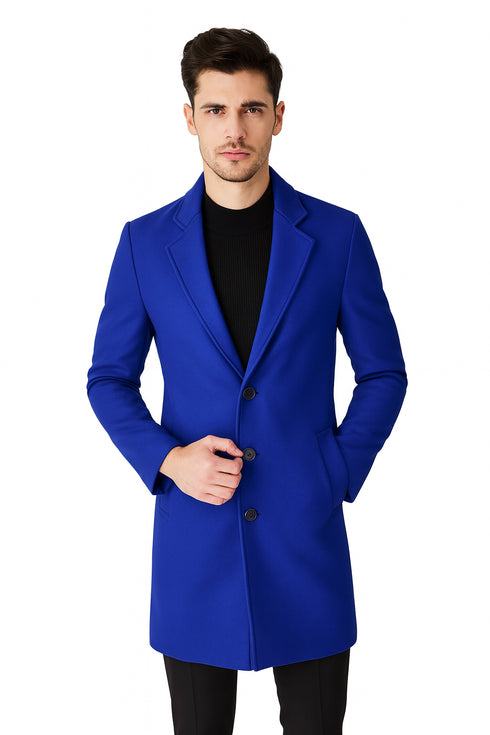 Royal Blue Peacoat - Mens Royal Blue Peacoat
