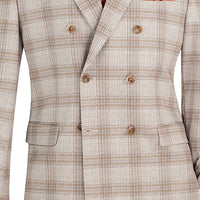 Men Regular-Fit Windowpane Blazer Jacket