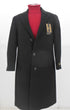 Black Wool Cashmere Topcoat for Men – Classic Long Formal Overcoat