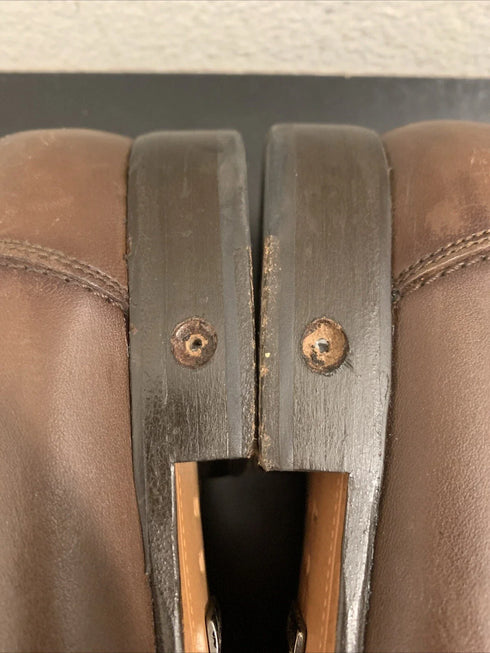 Men’s Regal Brown Slip-On Shoes – Genuine Crocodile & Calfskin Leather