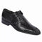 Men’s Black Genuine Full Crocodile Leather Lace-Up Dress Shoes