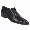 Men’s Black Genuine Full Crocodile Leather Lace-Up Dress Shoes