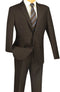 (36R, 38L, 40S, 48L) Slim Fit 2 Piece Brown Suit
