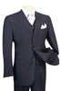 Mens Classic 3 Button Vested Dress Suit in Navy