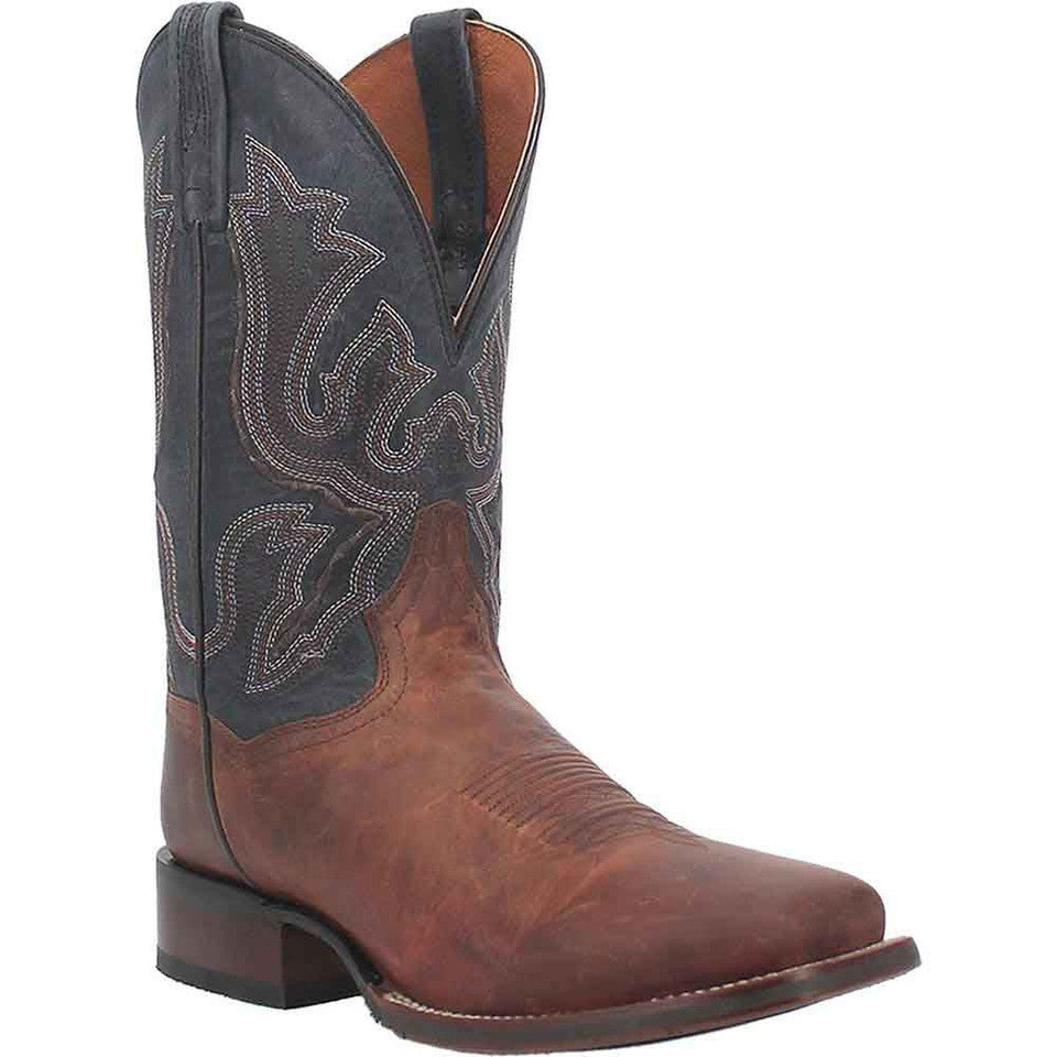 Dan Post Sonara Honey Leather Broad Square Toe Western Cowboy Boots