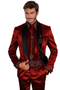 Sateen Fabric Suit - Shiny Tuxedo - Prom Suit - Groom Tuxedos - Red