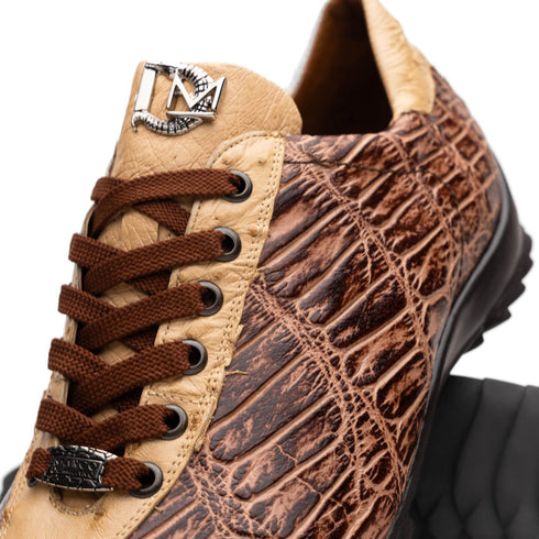 Marco Di Milano Saulo Orix Exotic Ostrich and Alligator Casual Sneakers