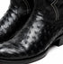 Marco Di Milano Savannah Black Ostrich Quill Round Toe Cowboy Boots