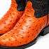Marco Di Milano Savannah Orange Ostrich Quill Round Toe Cowboy Boots