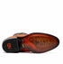 Marco Di Milano Savannah Orange Ostrich Quill Round Toe Cowboy Boots