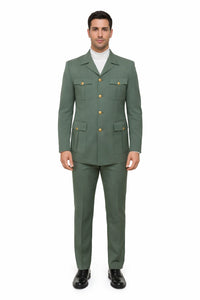 Seersucker Suit Peak Lapel Suit in Color "Mint Green " - Summer Fabric Tone on Tone Shadow Stripe By Rossiman