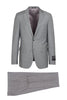 Tiglio Italian Suit - Real Wool Fabric Super 150's Porto Heather Gray, Slim Fit Suit in Color Gray