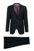 Tiglio Italian Suit - Real Wool Fabric Super 150's Porto Black, Slim Fit Suit in Color Black