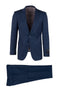 Tiglio Italian Suit - Real Wool Fabric Super 150's Porto Blue, Slim Fit Suit in Color Blue