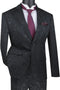 Men's Slim Fit Shiny Paisley Prom & Wedding Suit In Black