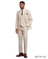 Stacy Adams Men's 3 Piece Hybrid Fit Suit - Twin Lined Windowpane