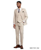 Stacy Adams Men's 3 Piece Hybrid Fit Suit - Twin Lined Windowpane