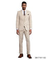 Stacy Adams Men's 3 Piece Hybrid Fit Suit - Twin Lined Windowpane