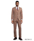Stacy Adams Men's 3 Piece Hybrid Fit Suit - Textured Solid Color