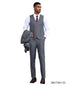 Stacy Adams Men's 3 Piece Hybrid Fit Suit - Textured Solid Color