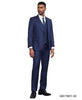 Stacy Adams Men's 3 Piece Hybrid Fit Suit - Large Checker Pattern
