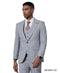 Stacy Adams Men's 3 Piece Windowpane Hybrid Fit Suit - Light Colors