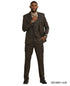 Stacy Adams Men's 3 Piece Hybrid Fit Suit - Glen Check Pattern