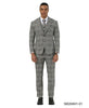 Stacy Adams Men's 3 Piece Glen Plaid Suit - Hybrid Fit